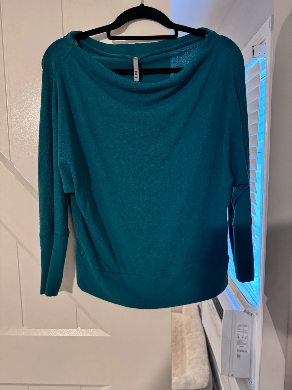 Jolie Teal Cowl Neck Sweater